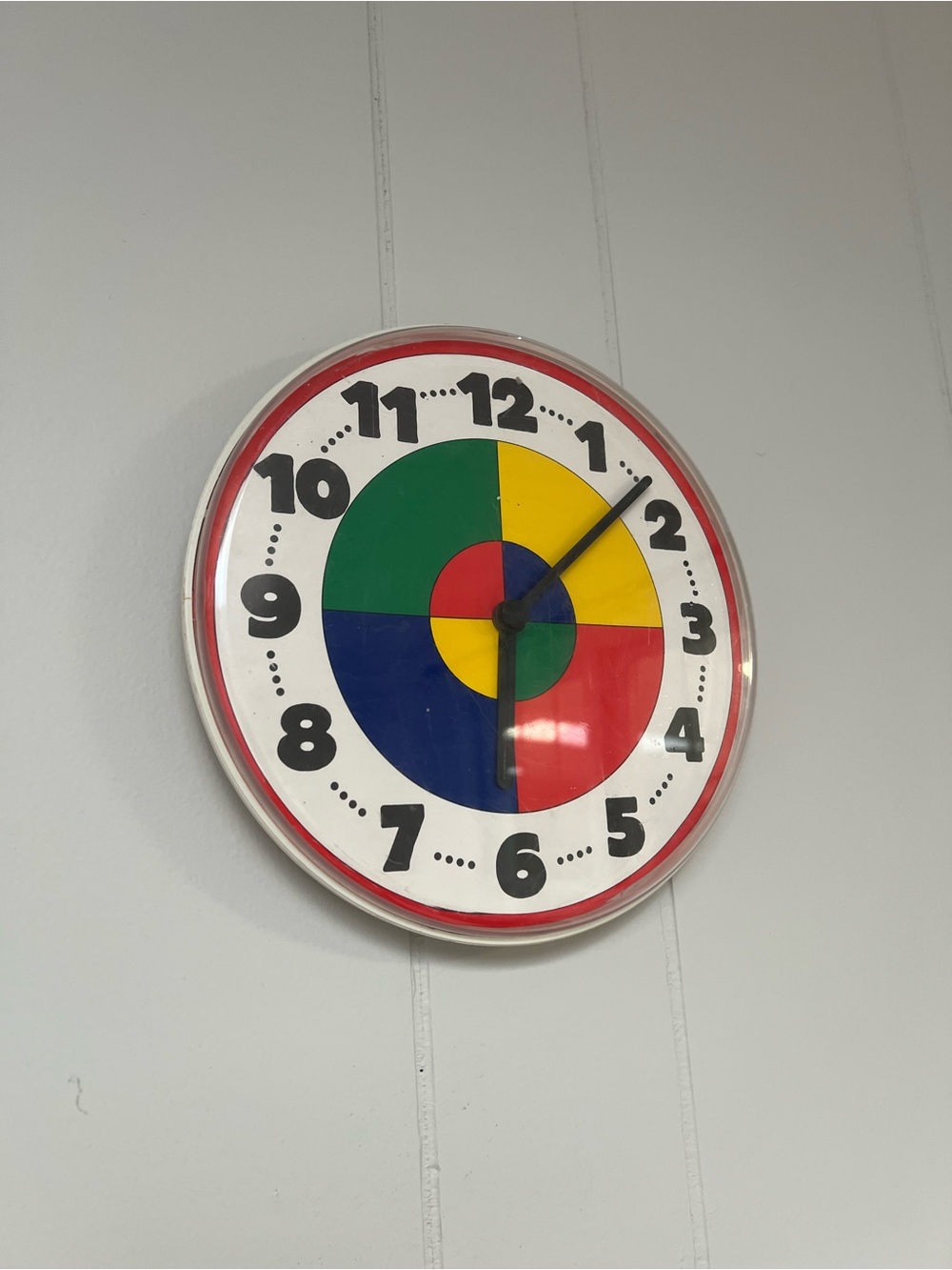 Vintage 1980s IKEA Multicolored Wall Clock